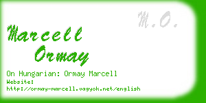 marcell ormay business card